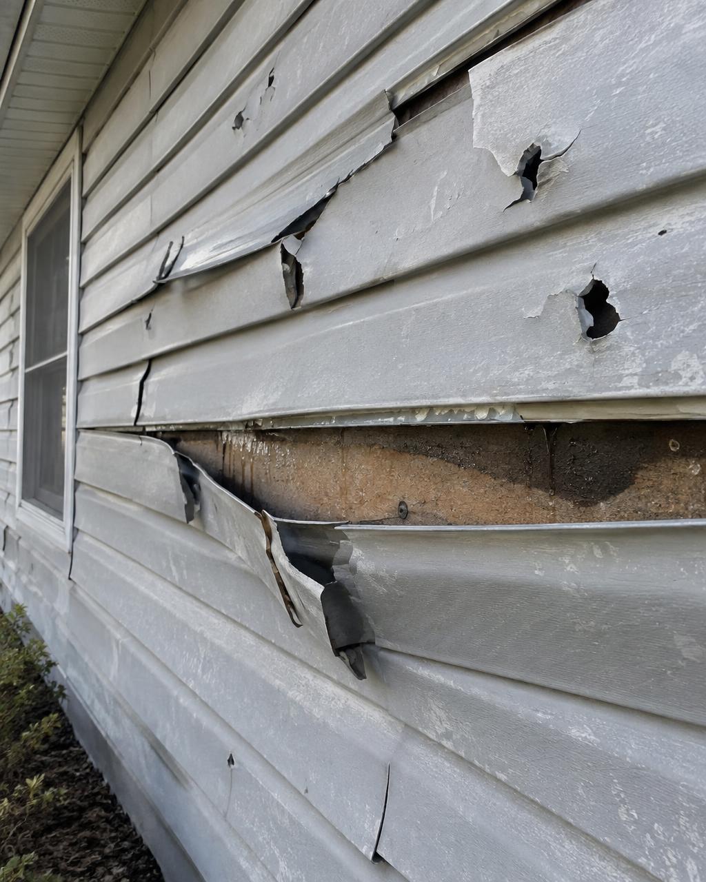 Roof damage in Lenexa