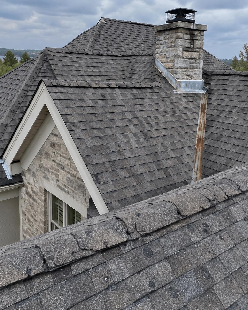 Roof damage in Liberty